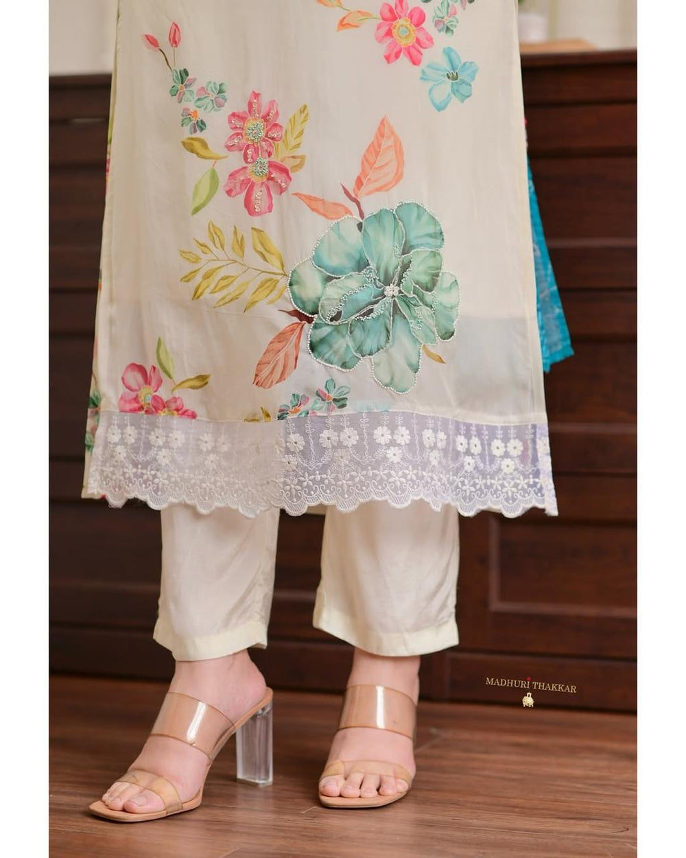 Women's Brown Printed 3-Piece Kurta Set with Dupatta