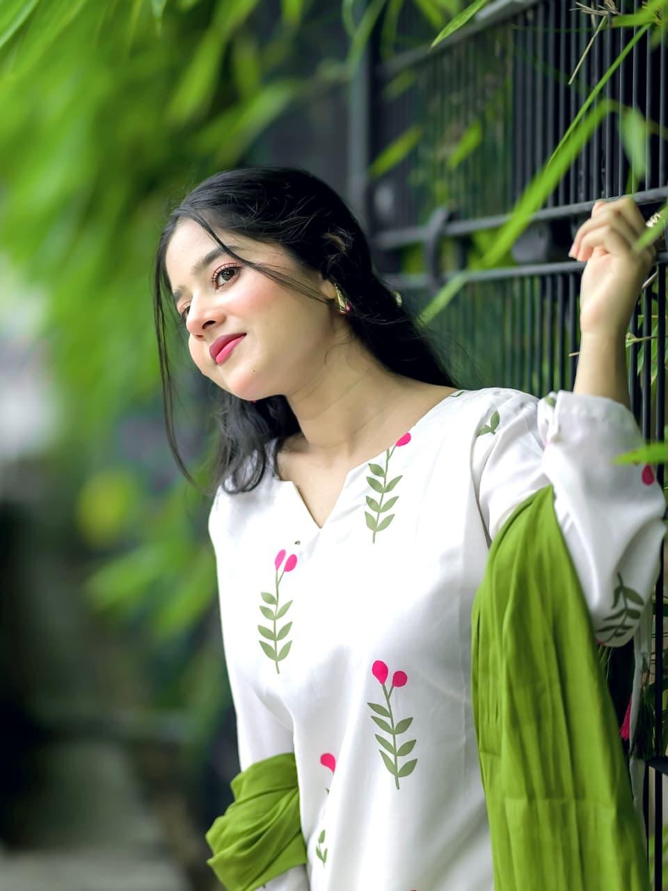 Women's  Printed 3-Piece Kurta Set with Dupatta